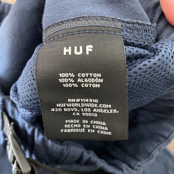 HUF Worldwide Men's Cotton Cargo Shorts‎ Size Small Blue Casual Streetwear - Picture 6 of 6